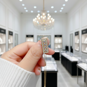 3mm Round Cut Diamond Necklace-Black Diamonds New York