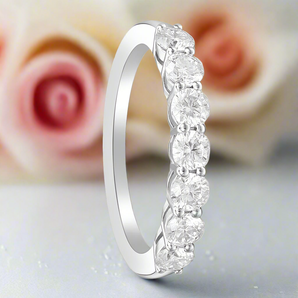 3mm Round Cut Diamond Eternity Wedding Band-Black Diamonds New York