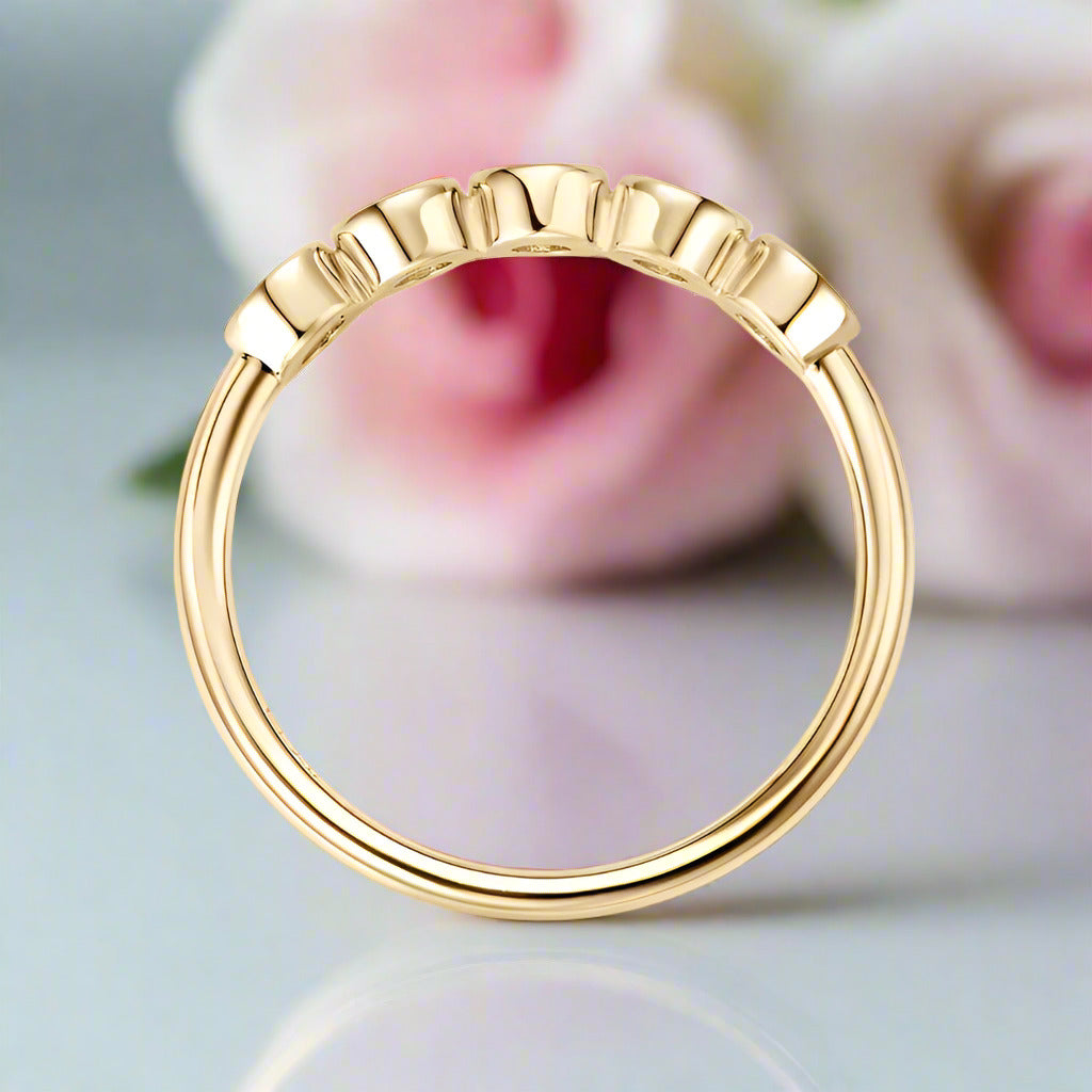 3mm Round Diamond Wedding Band in Bezel Setting-Black Diamonds New York