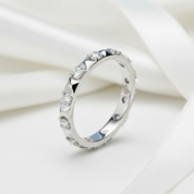 3mm Round Diamond Option Eternity Wedding Band-Black Diamonds New York