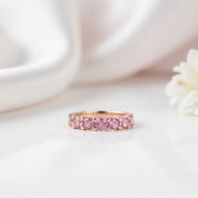 3mm Seven Stone Alexandrite Wedding Band-Black Diamonds New York