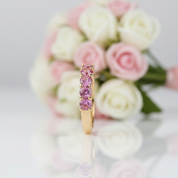 3mm Seven Stone Alexandrite Wedding Band-Black Diamonds New York