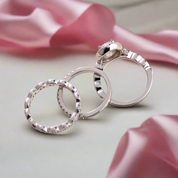 3pc Dainty Milgrain Art Deco Oval Cut Halo Bridal Set-Black Diamonds New York