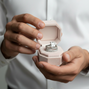 3pc Gorgeous Cushion Cut Simulated Diamond Ring Set-Black Diamonds New York