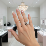 3pc Gorgeous Cushion Cut Simulated Diamond Ring Set-Black Diamonds New York