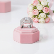 3Pcs Princess Cut Diamond Option Engagement Ring Set-Black Diamonds New York