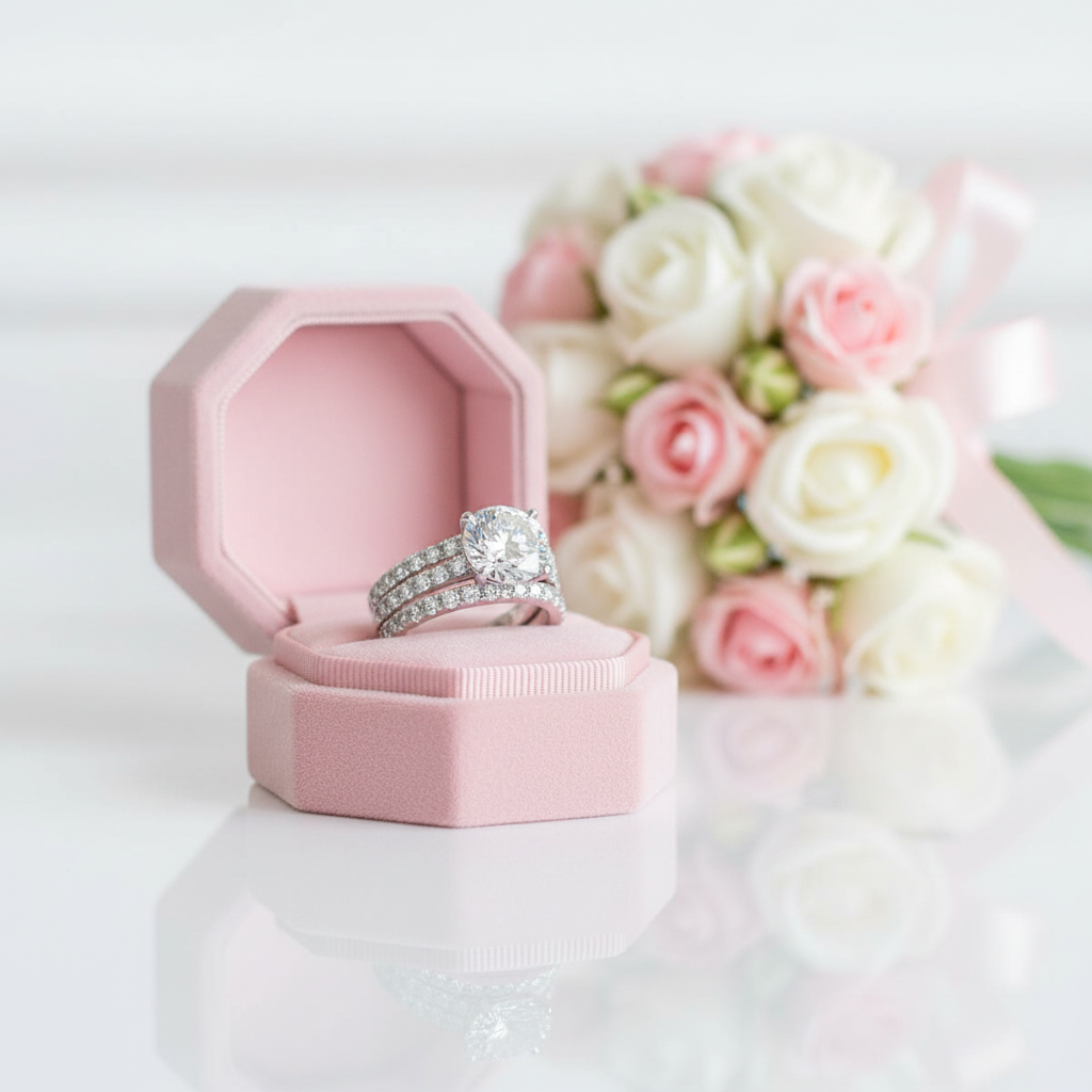 3pcs Round Cut Diamond Option Ring Set-Black Diamonds New York