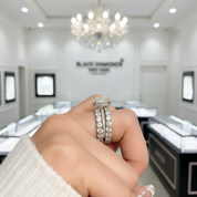 3pcs Stunning Oval Cut Simulated Diamond Wedding Set-Black Diamonds New York