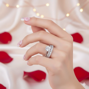 Classic Round Cut 3-Pieces Wedding Set-Black Diamonds New York