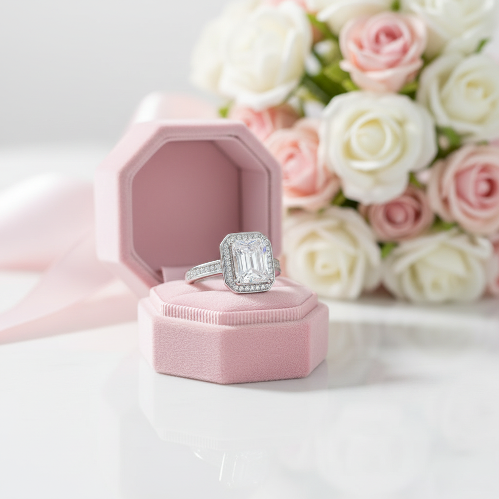 4 Carat Radiant Cut Engagement Ring-Black Diamonds New York