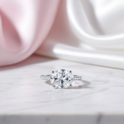 4.0 Ct Oval Cut Diamond Option Wedding Anniversary Ring-Black Diamonds New York