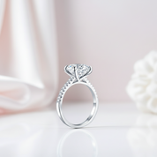 4.0 Ct Oval Cut Diamond Option Wedding Anniversary Ring-Black Diamonds New York