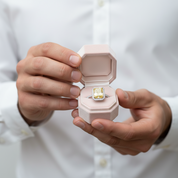 4.0 ct Light Yellow Radiant Cut Diamond Engagement Ring in 14K White Gold-Black Diamonds New York