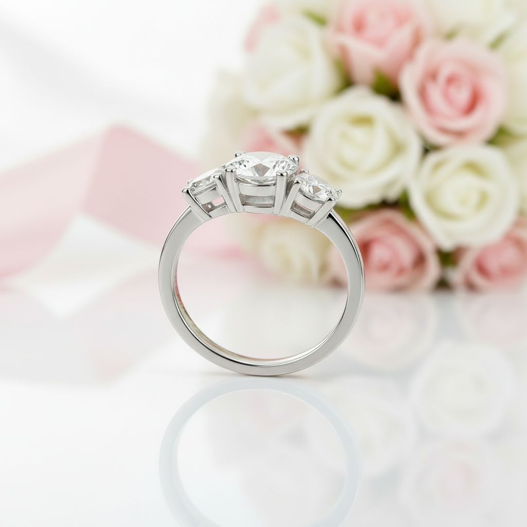 4.0 Ct Diamond Option Eternity Engagement Ring-Black Diamonds New York