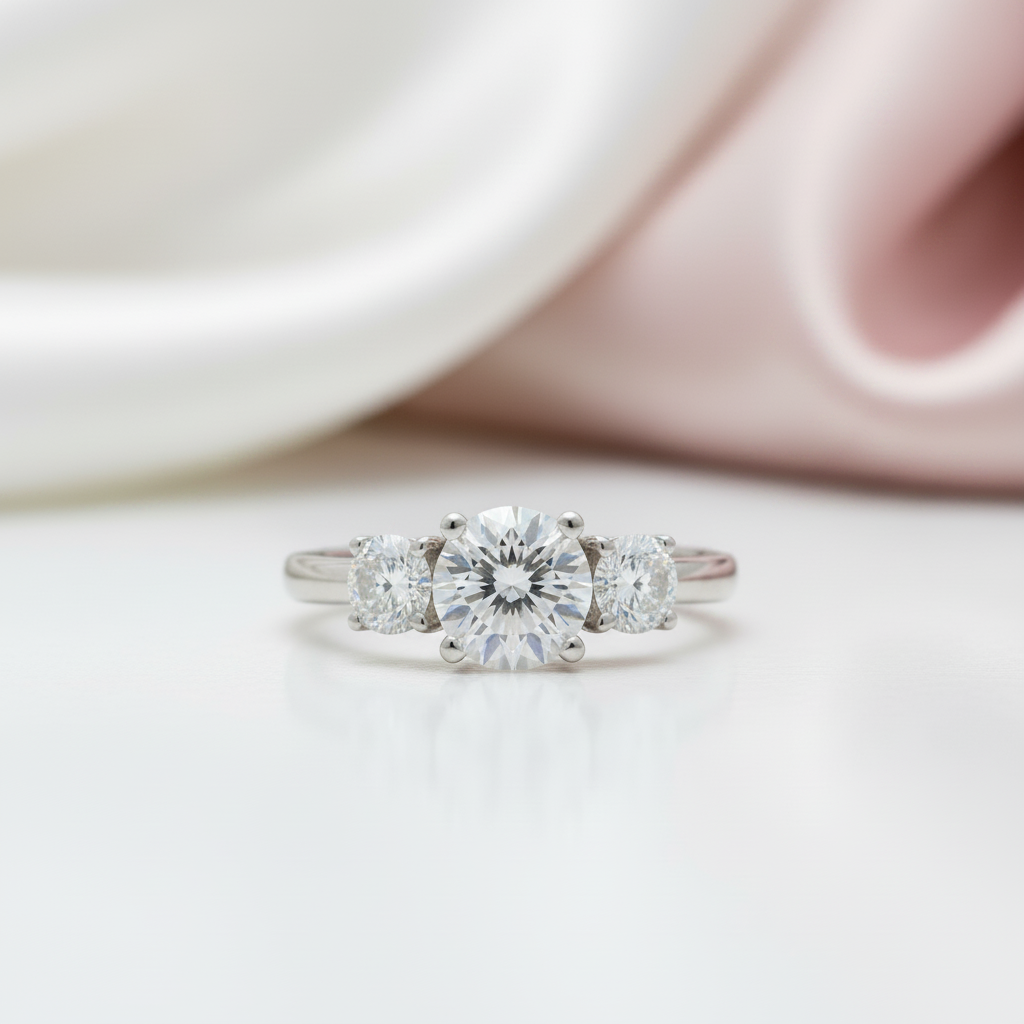 4.0 Ct Diamond Option Eternity Engagement Ring-Black Diamonds New York