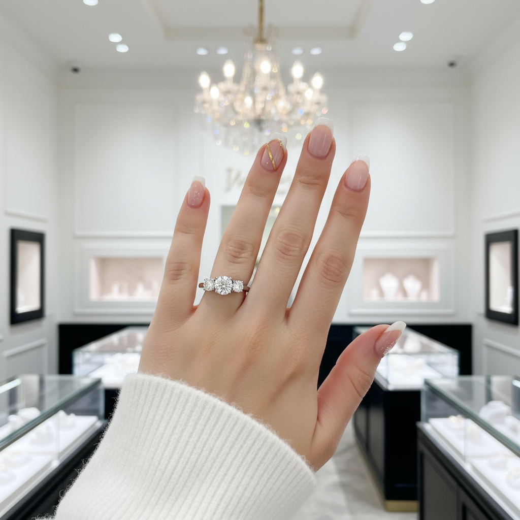 4.0 Ct Diamond Eternity Engagement Ring-Black Diamonds New York