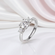 4.0 Ct Diamond Eternity Engagement Ring-Black Diamonds New York