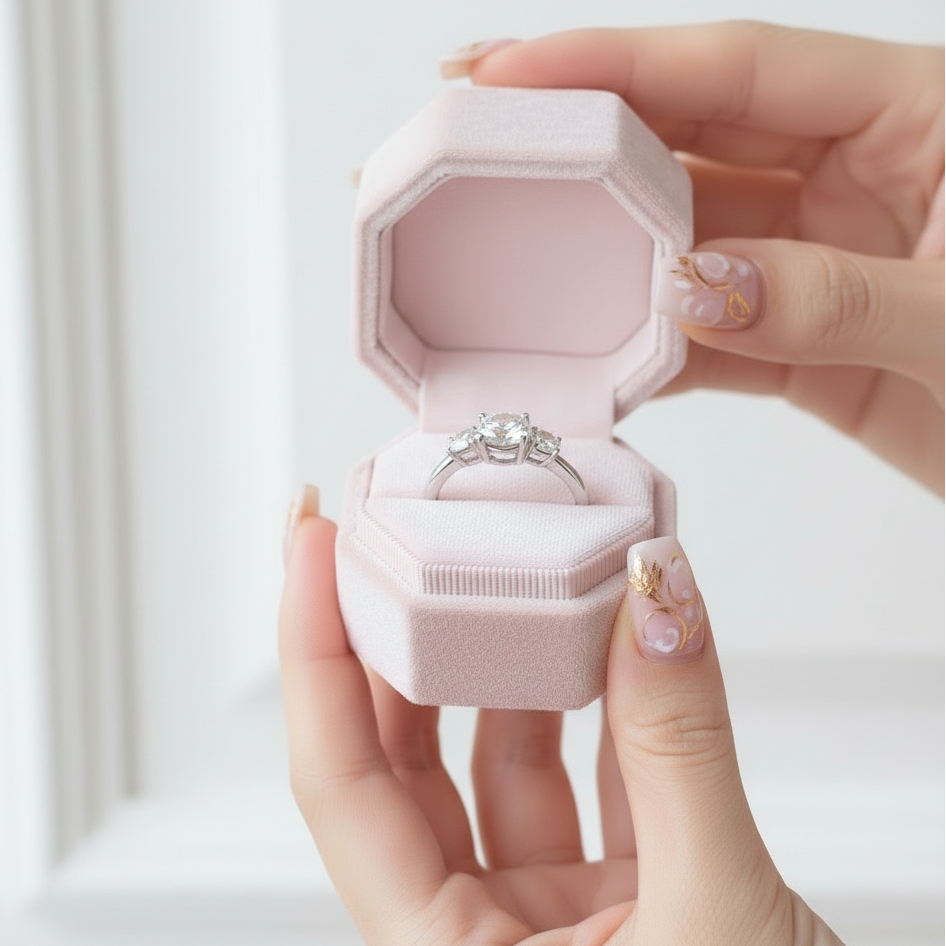 4.0 Ct Diamond Eternity Engagement Ring-Black Diamonds New York