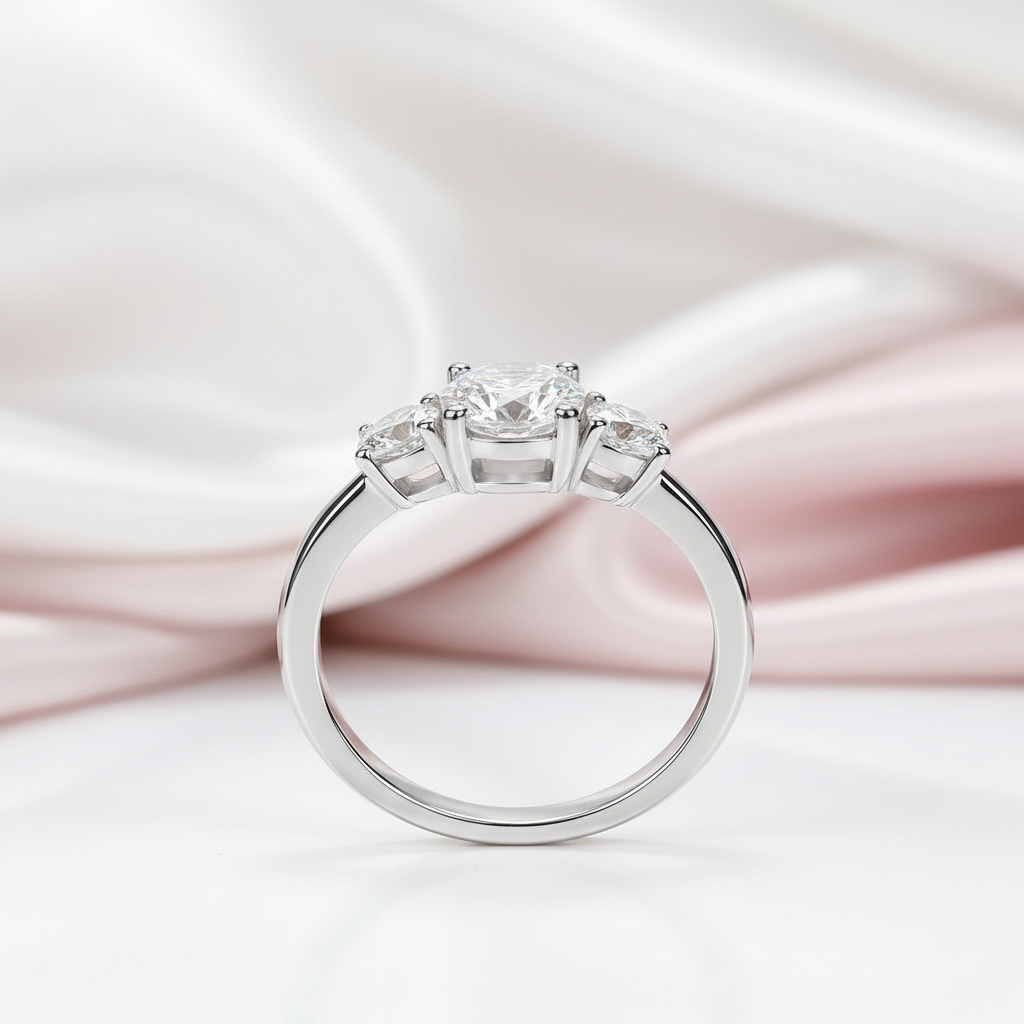 4.0 Ct Diamond Eternity Engagement Ring-Black Diamonds New York