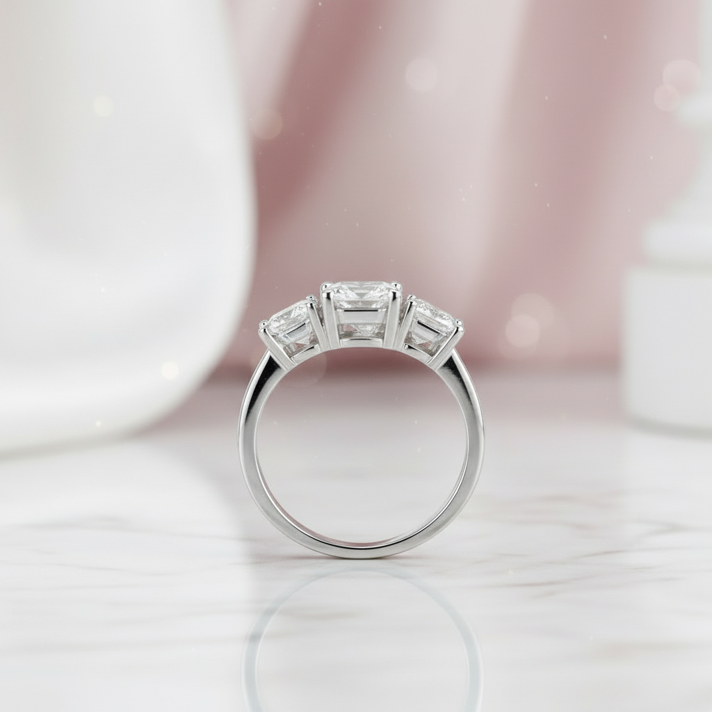 4.0 Ct Diamond Eternity Engagement Ring-Black Diamonds New York