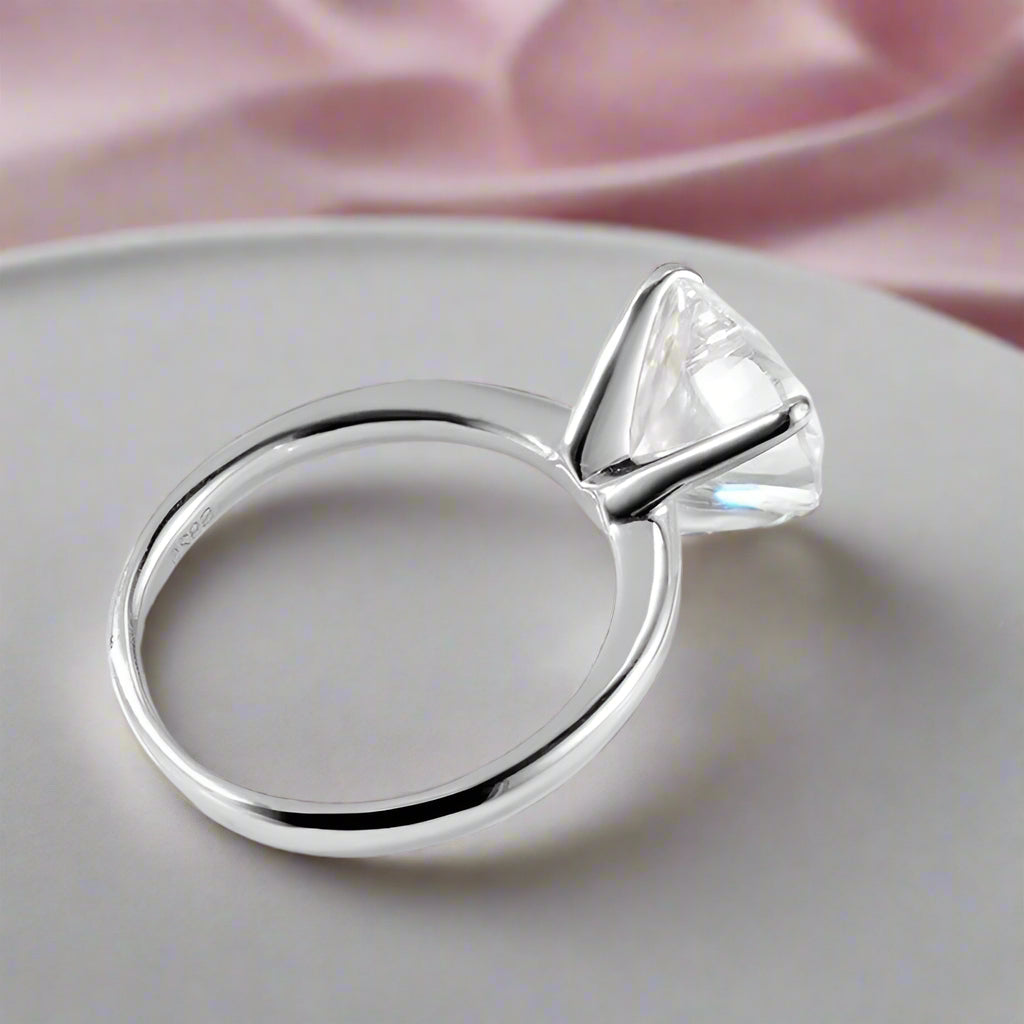 4.0 Ct Heart Cut Diamond Solitaire Engagement Ring-Black Diamonds New York