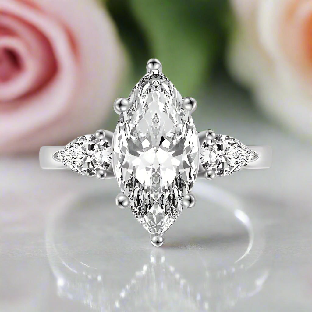 4.0 Ct Marquise Cut Diamond Engagement-Black Diamonds New York