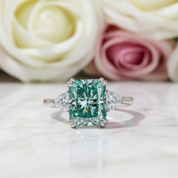 4.0 Ct Radiant Cut Diamond Engagement Ring-Black Diamonds New York