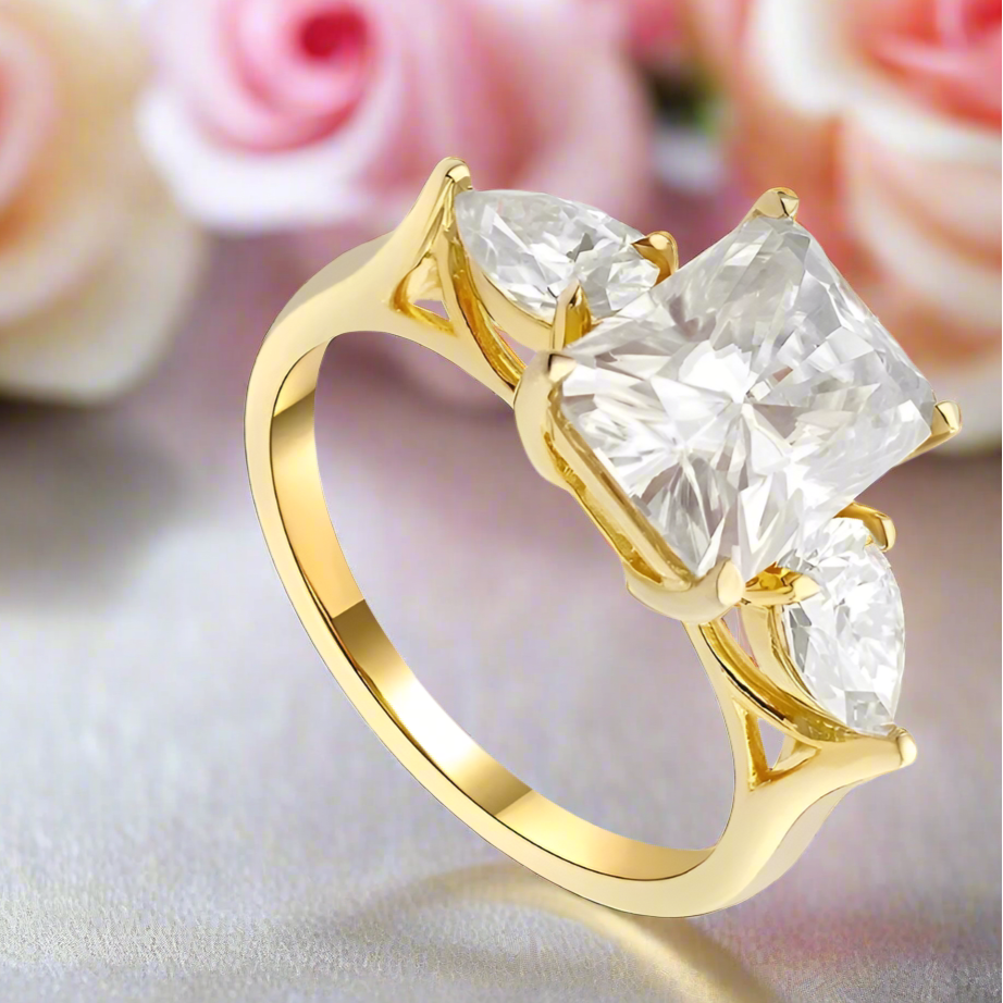 4.0 Ct Radiant Cut Diamond Engagement Ring-Black Diamonds New York