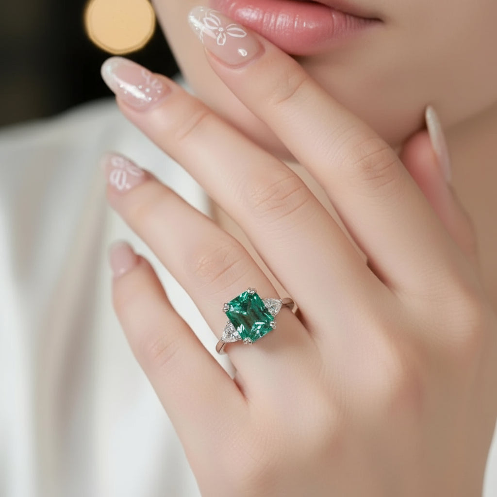 4.0 Ct Radiant Cut Diamond Engagement Ring-Black Diamonds New York