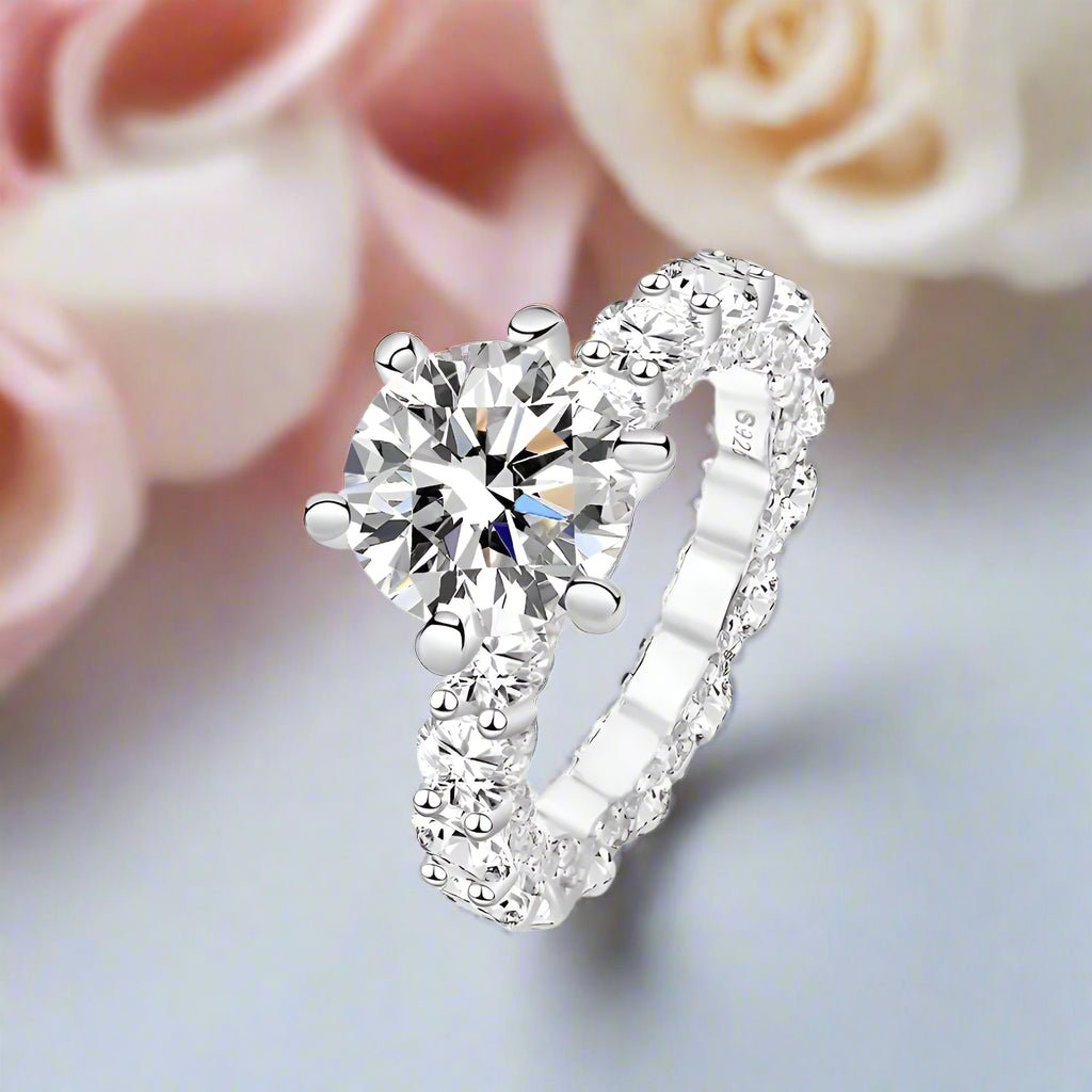 4.0 Ct Round Cut Diamond Engagement Ring-Black Diamonds New York