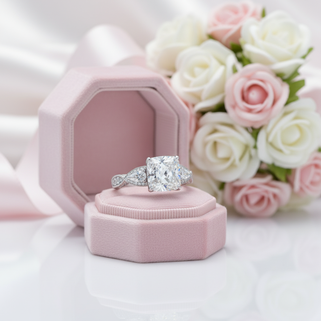 4.0 Ct Diamond Option Vintage Luxury Engagement Ring-Black Diamonds New York