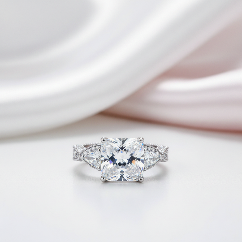 4.0 Ct Diamond Option Vintage Luxury Engagement Ring-Black Diamonds New York