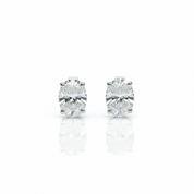 4.0 Ctw Oval Cut Diamond Option Post Stud Earrings-Black Diamonds New York