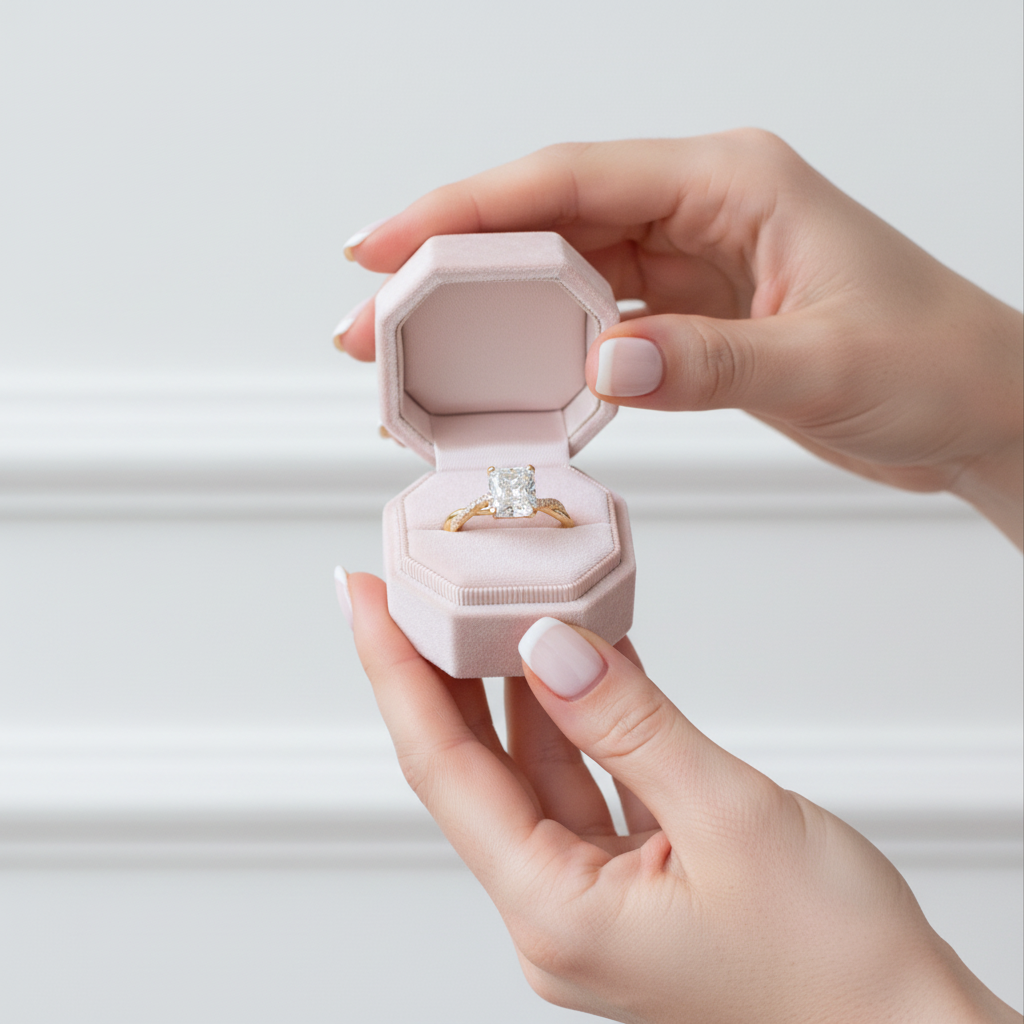 4.5 Carat Radiant Cut Twist Yellow Gold Engagement Ring-Black Diamonds New York