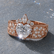 Infinity x Infinity Ring- Red Heart and Cross Diamond Option Gothic Ring-Black Diamonds New York