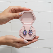 48.42Ct Rainbow Mystic Quartz Drop Earrings-Black Diamonds New York