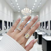 4.0 ct Light Yellow Radiant Cut Diamond Engagement Ring in 14K White Gold-Black Diamonds New York