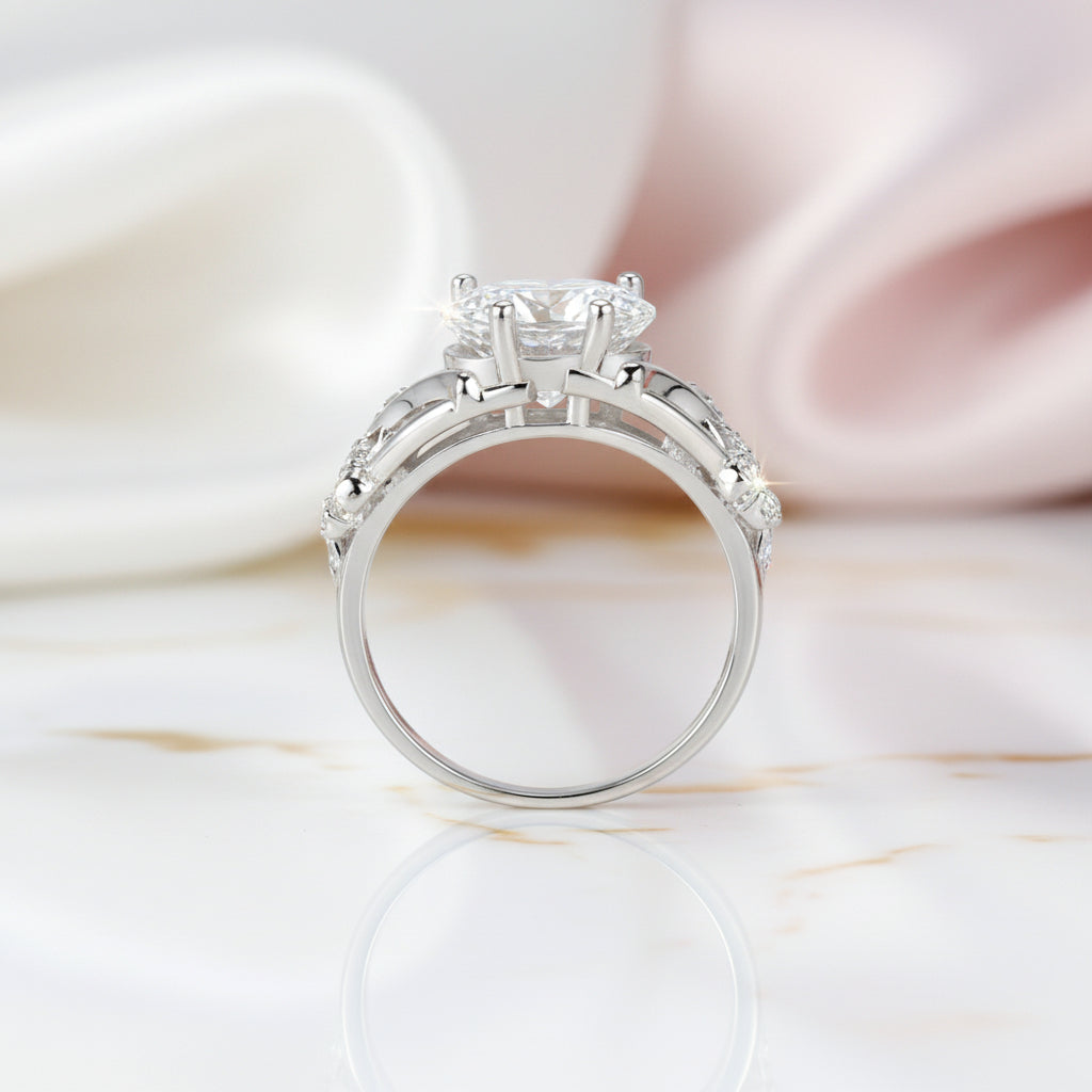 4.0 ct Pear-Cut Diamond Anniversary Ring-Black Diamonds New York