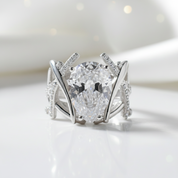 4.0 ct Pear-Cut Diamond Anniversary Ring-Black Diamonds New York