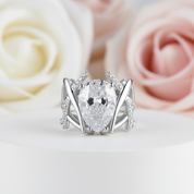 4.0 ct Pear-Cut Diamond Anniversary Ring-Black Diamonds New York