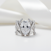 4.0 ct Pear-Cut Diamond Anniversary Ring-Black Diamonds New York