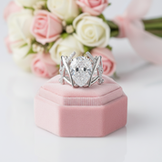 4.0 ct Pear-Cut Diamond Anniversary Ring-Black Diamonds New York