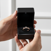 4mm Black with Rose Gold Plated Tungsten Carbide Women's Ring-Black Diamonds New York