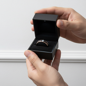 4mm Black with Rose Gold Tungsten Carbide Women's Ring Band-Black Diamonds New York
