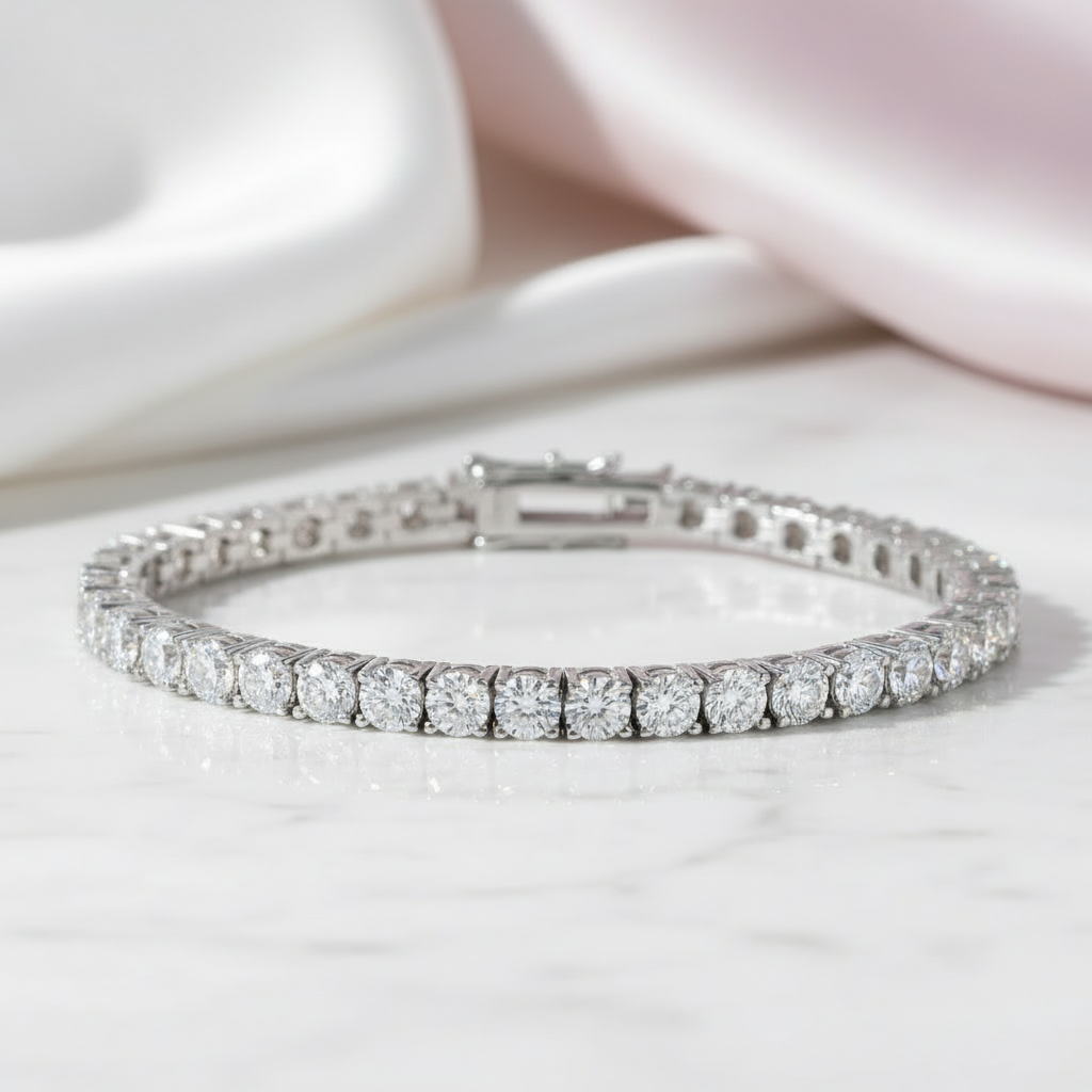 4mm Diamond Tennis Bracelet-Black Diamonds New York