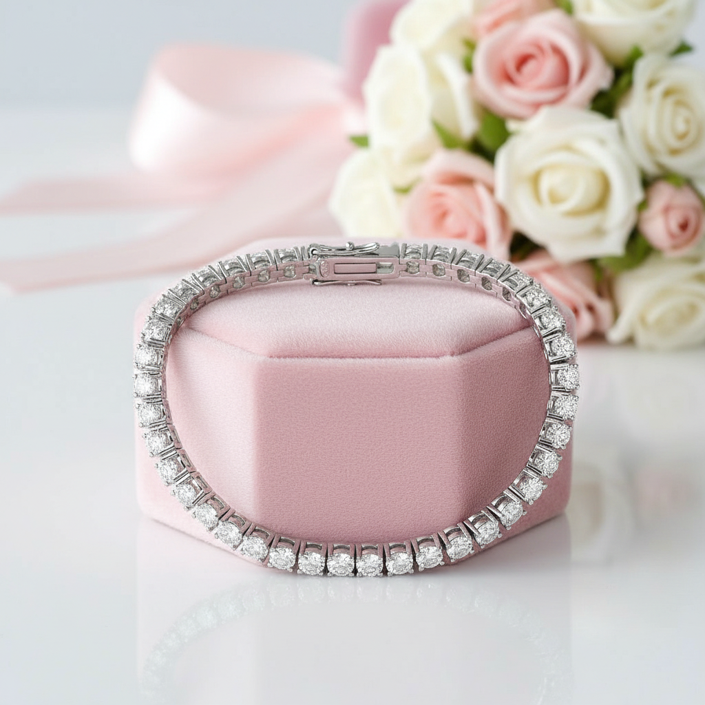 4mm Diamond Option Tennis Bracelet-Black Diamonds New York