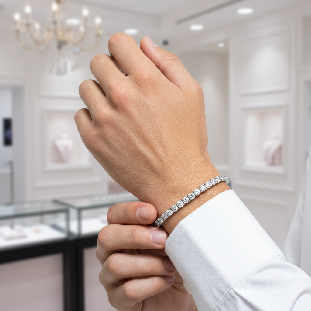 4mm Diamond Tennis Bracelet-Black Diamonds New York