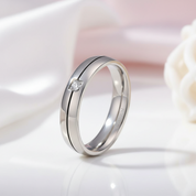 4mm Titanium Wedding Band with Diamond Option-Black Diamonds New York