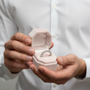 4mm Heart Diamond Eternity Wedding Band