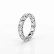 4mm Heart Diamond Option Eternity Wedding Band-Black Diamonds New York
